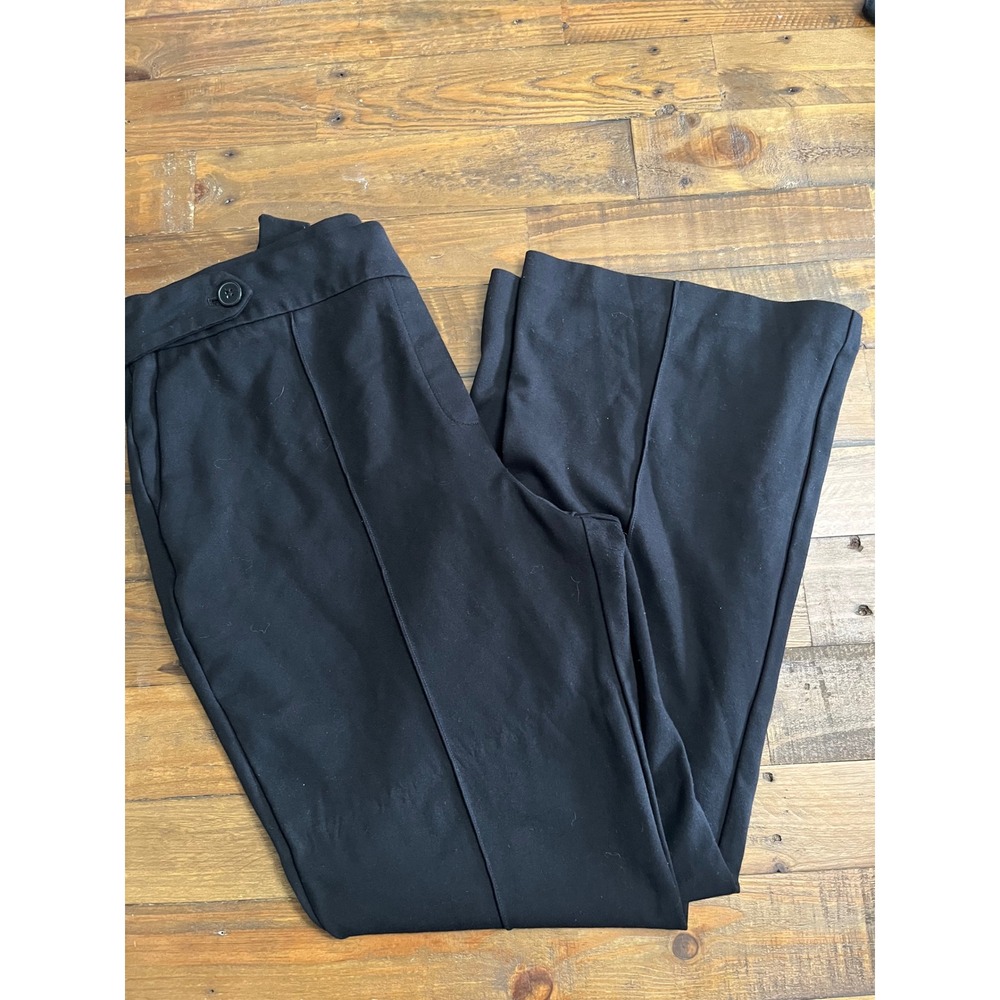 MAISON D'AMELIE Wide Leg Trousers High Waist Womens XL Black Office Professional